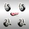Service Caster 3 Inch 316SS Black Polyurethane Wheel Swivel Bolt Hole Caster Brakes SCC, 2PK SCC-SS316BH20S314-PPUB-BLK-2-TLB-2 - alternate 2